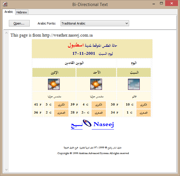 Arabic text in RichViewEdit